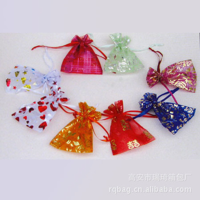 供應高檔燙金紗布喜糖禮品束口袋 - 供應高檔燙金紗布喜糖禮品束口袋廠家 - 供應高檔燙金紗布喜糖禮品束口袋價格 - 高安市瑞琦箱包廠 - 